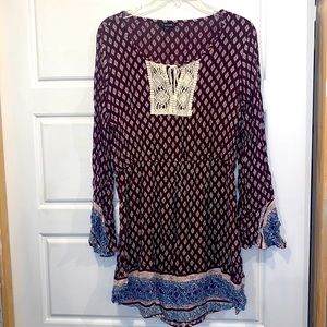 Long sleeve mini dress